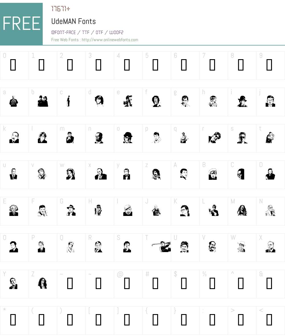 UdeMAN Font Screenshots