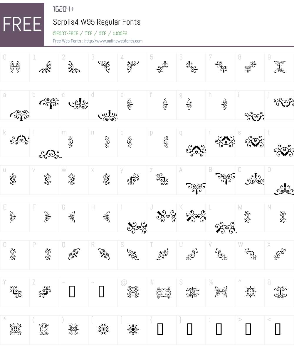 Scrolls4 Font Screenshots
