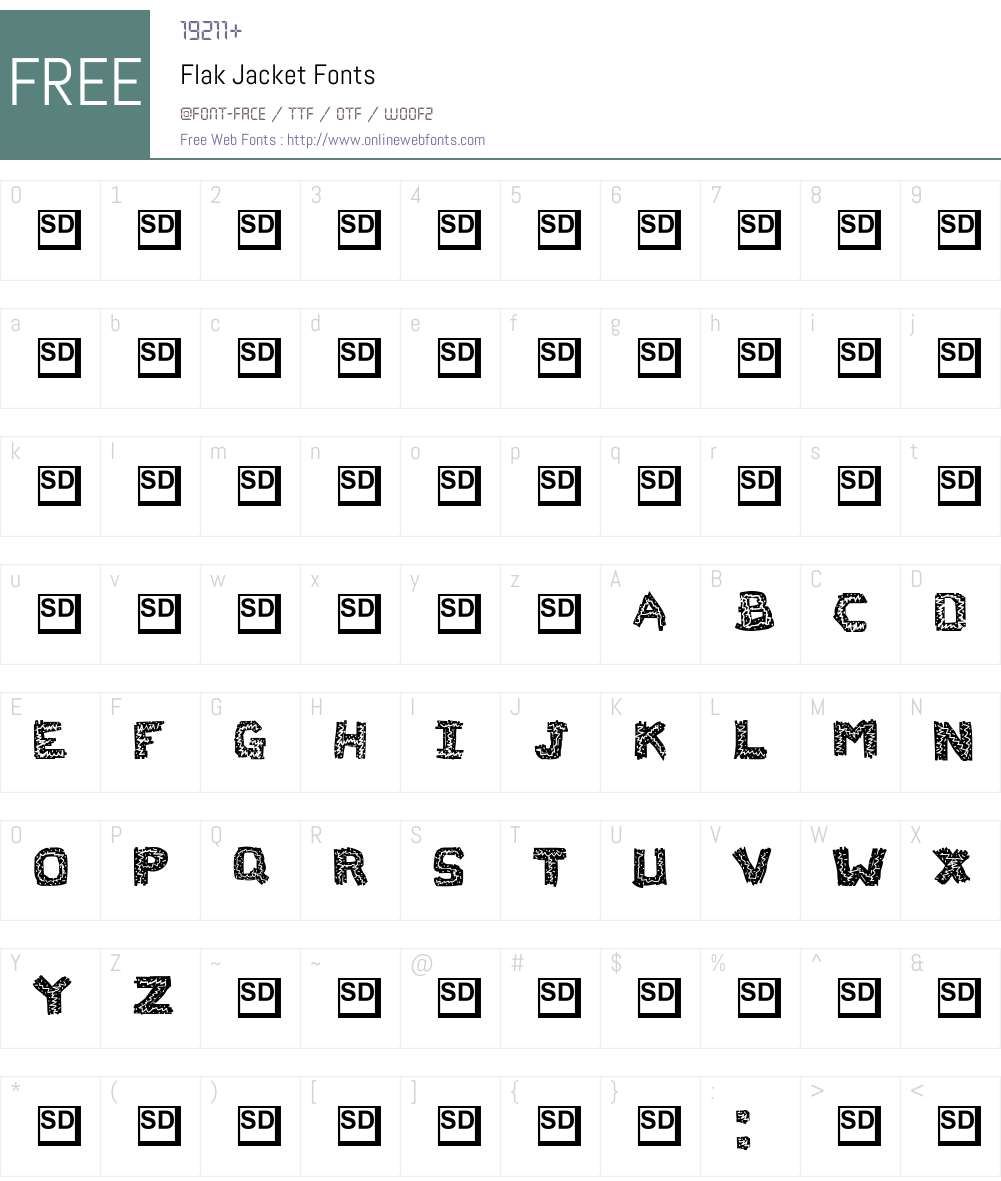 Flak Jacket Font Screenshots