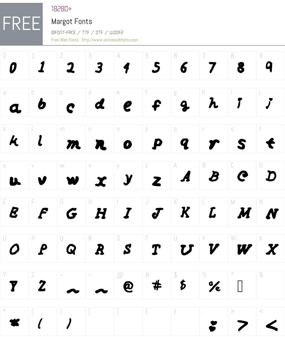Margot Font Screenshots