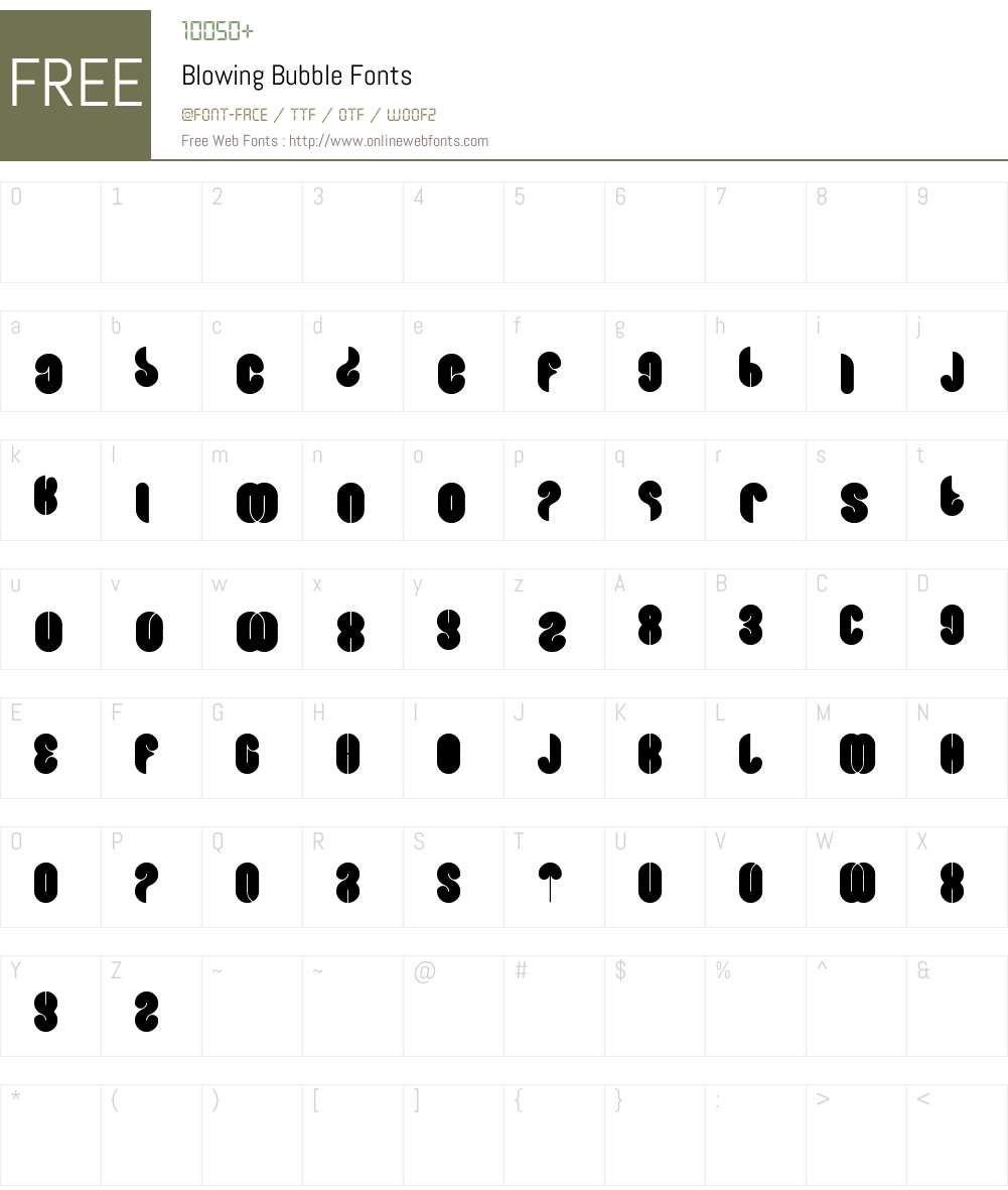 Blowing Bubble Font Screenshots
