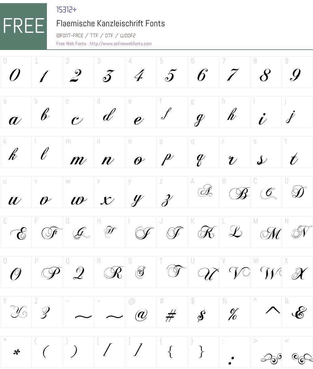 Flaemische Kanzleischrift Font Screenshots