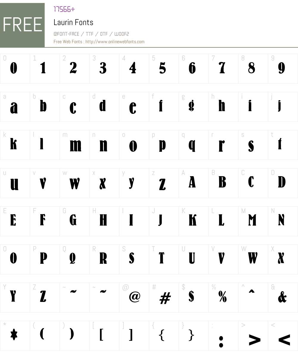 Laurin Font Screenshots