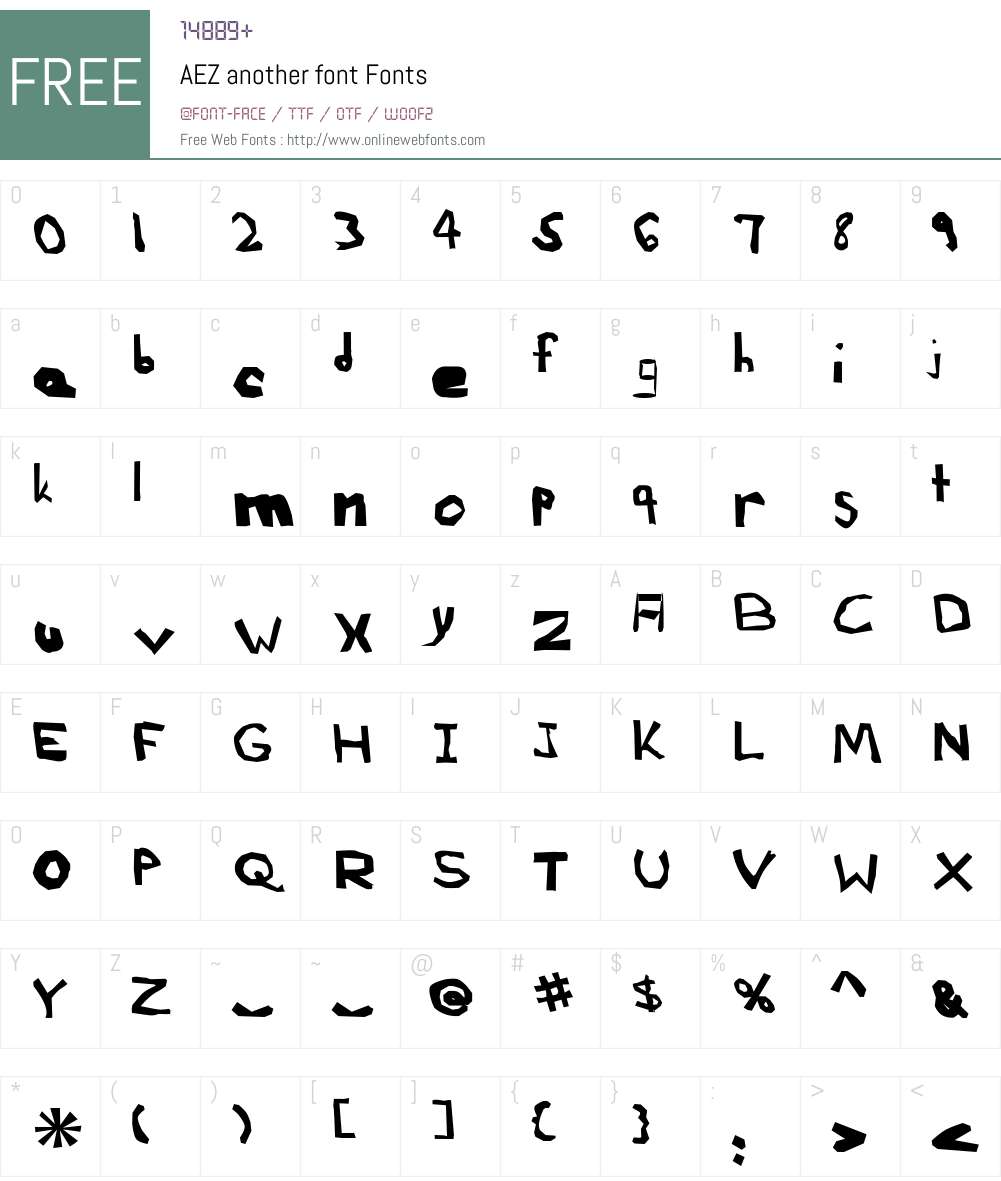 AEZ another font Font Screenshots