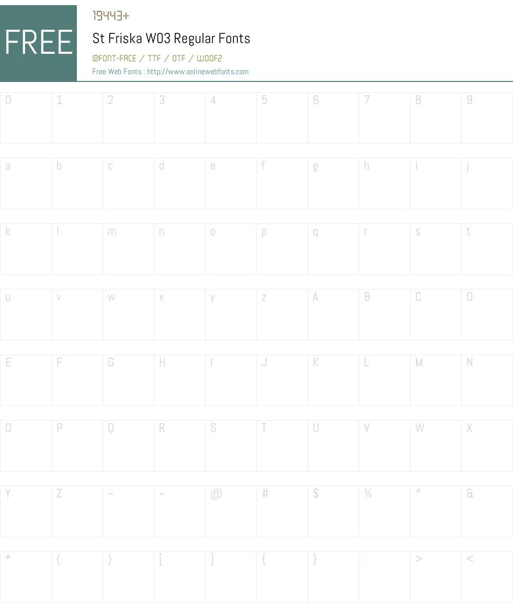 St Friska Font Screenshots