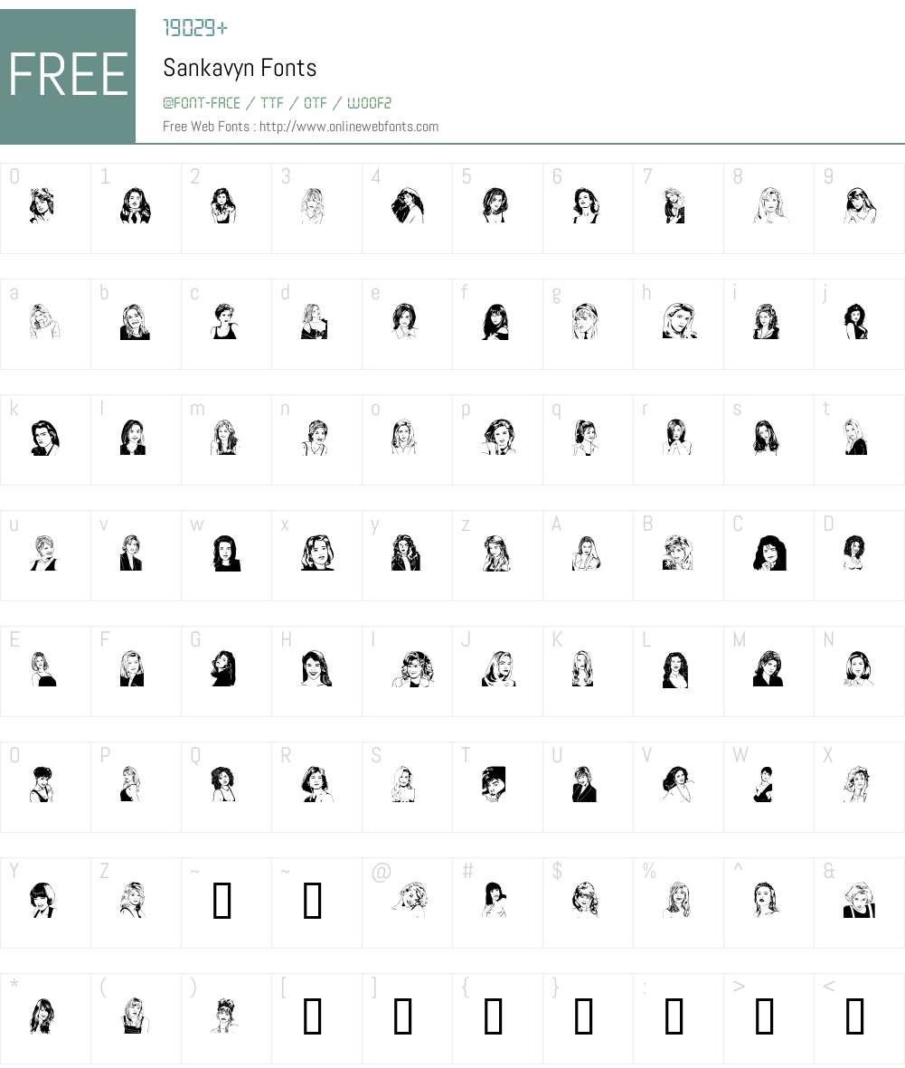 Sankavyn Font Screenshots
