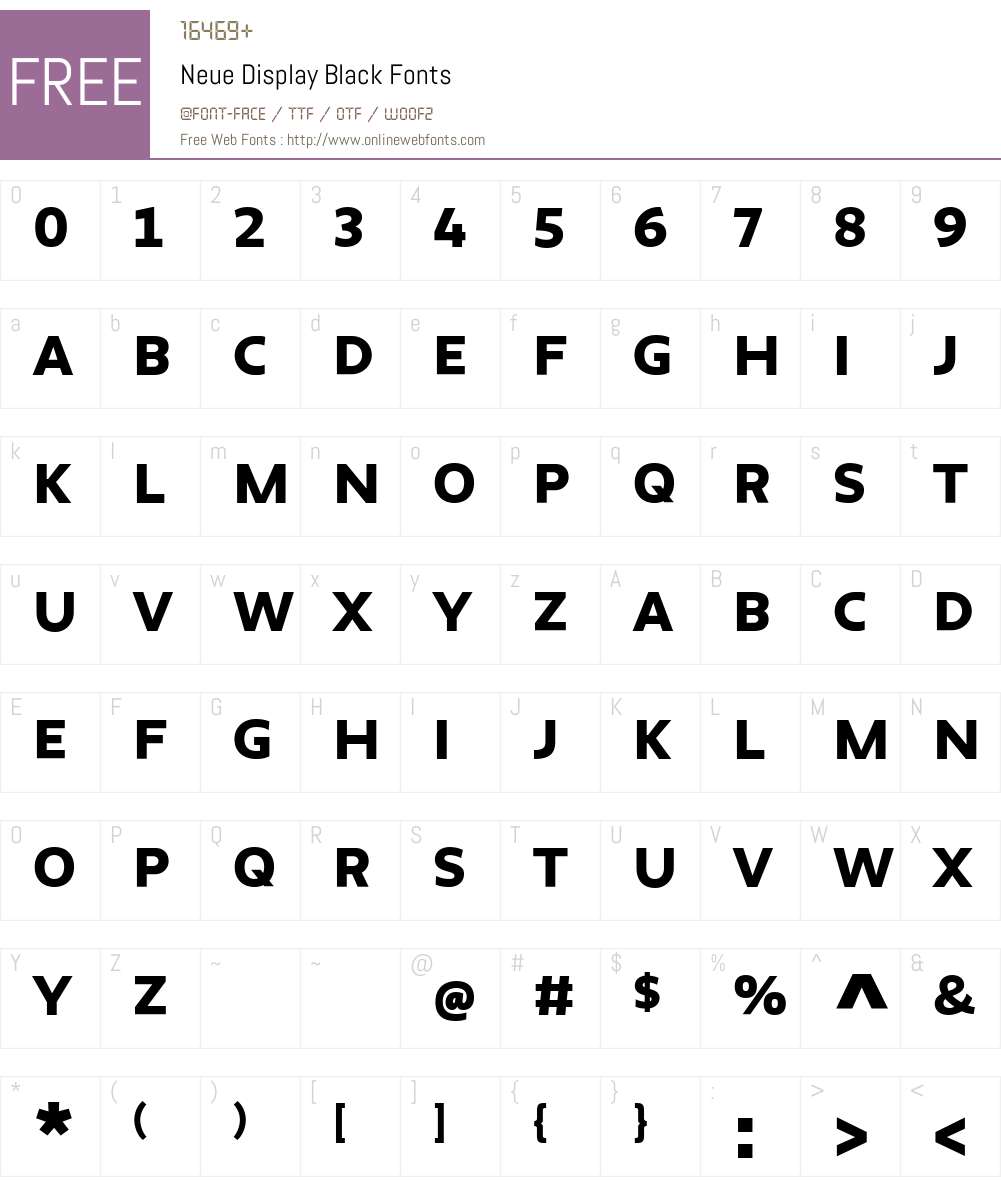 Neue Display Black Font Screenshots