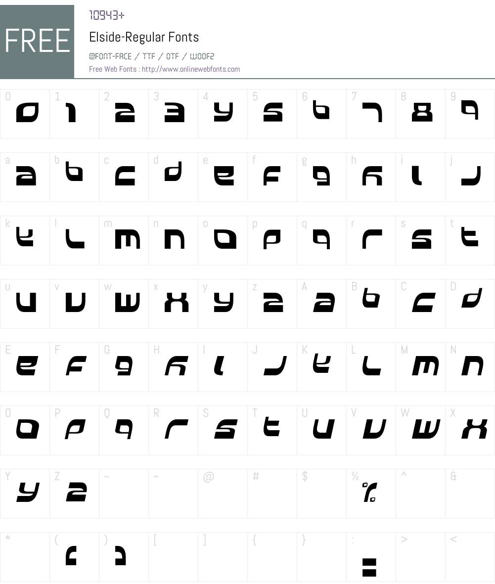 Elside Font Screenshots