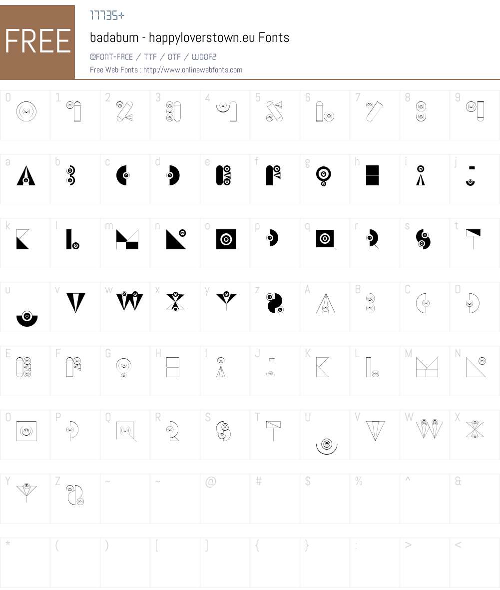 badabum - happyloverstown.eu Font Screenshots