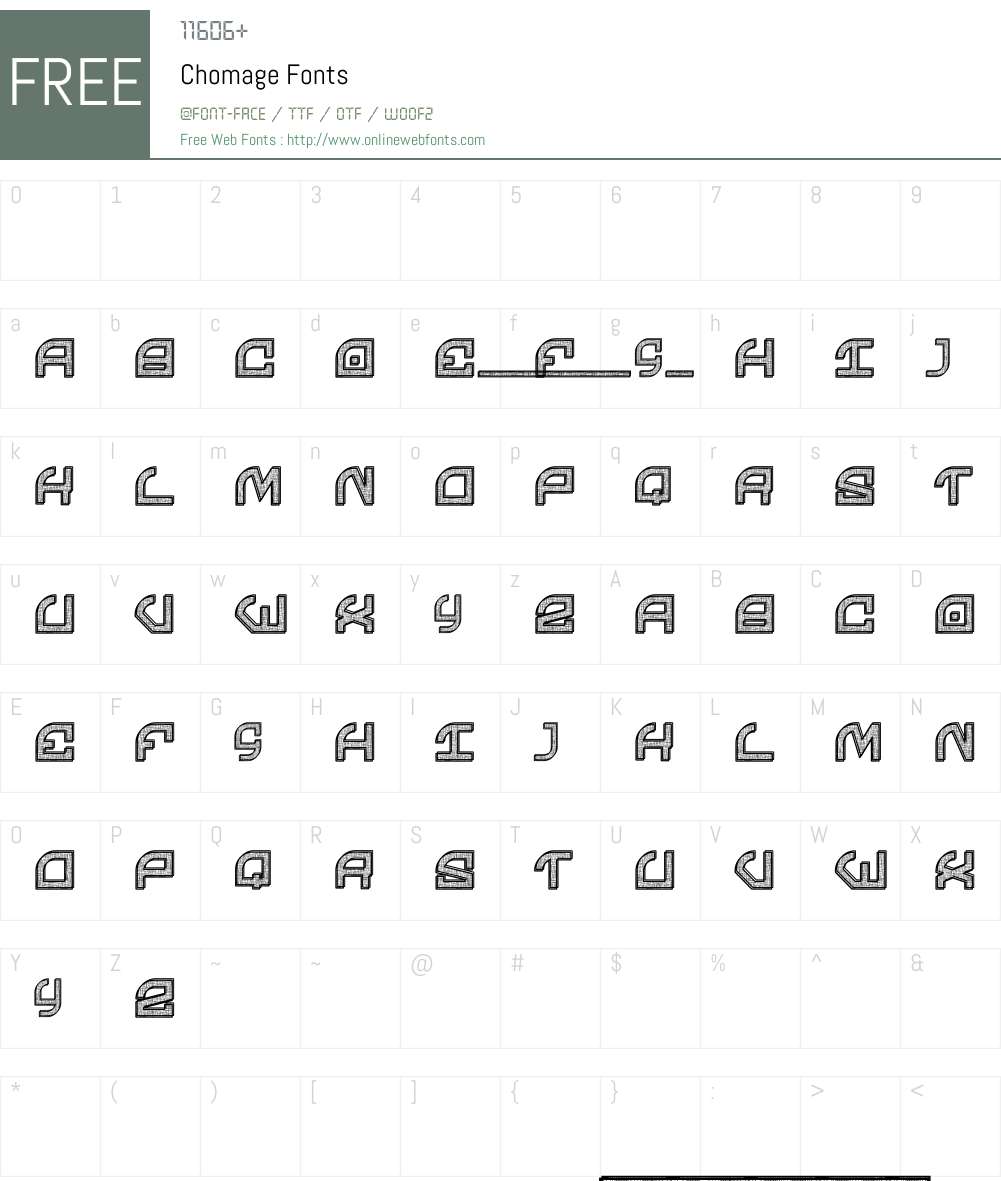 Chomage Font Screenshots