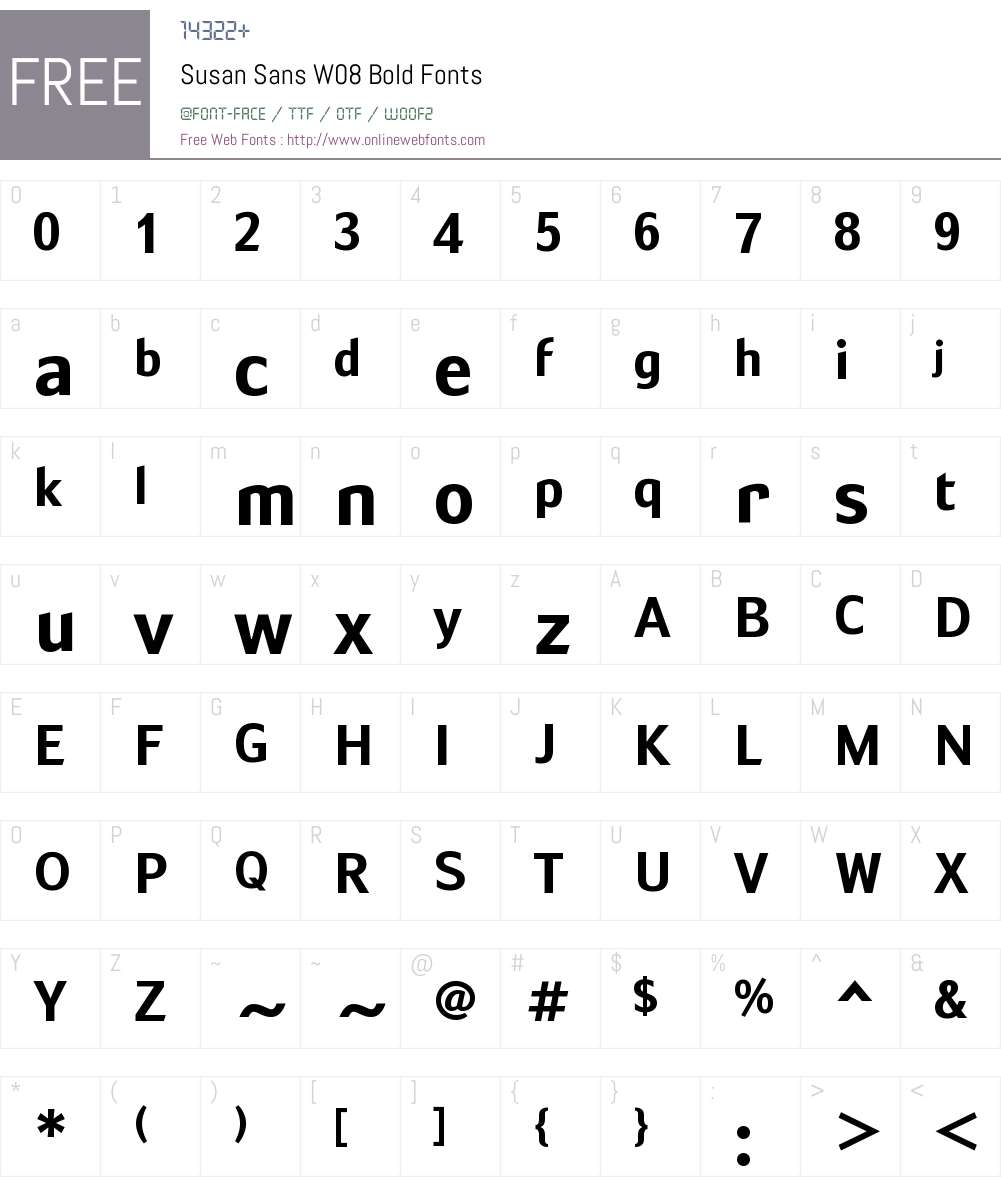 Susan Sans Font Screenshots