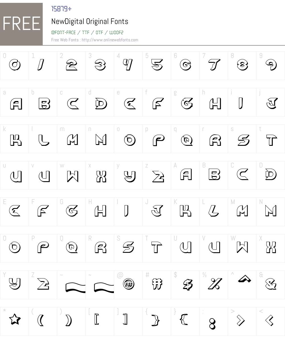 NewDigital Font Screenshots