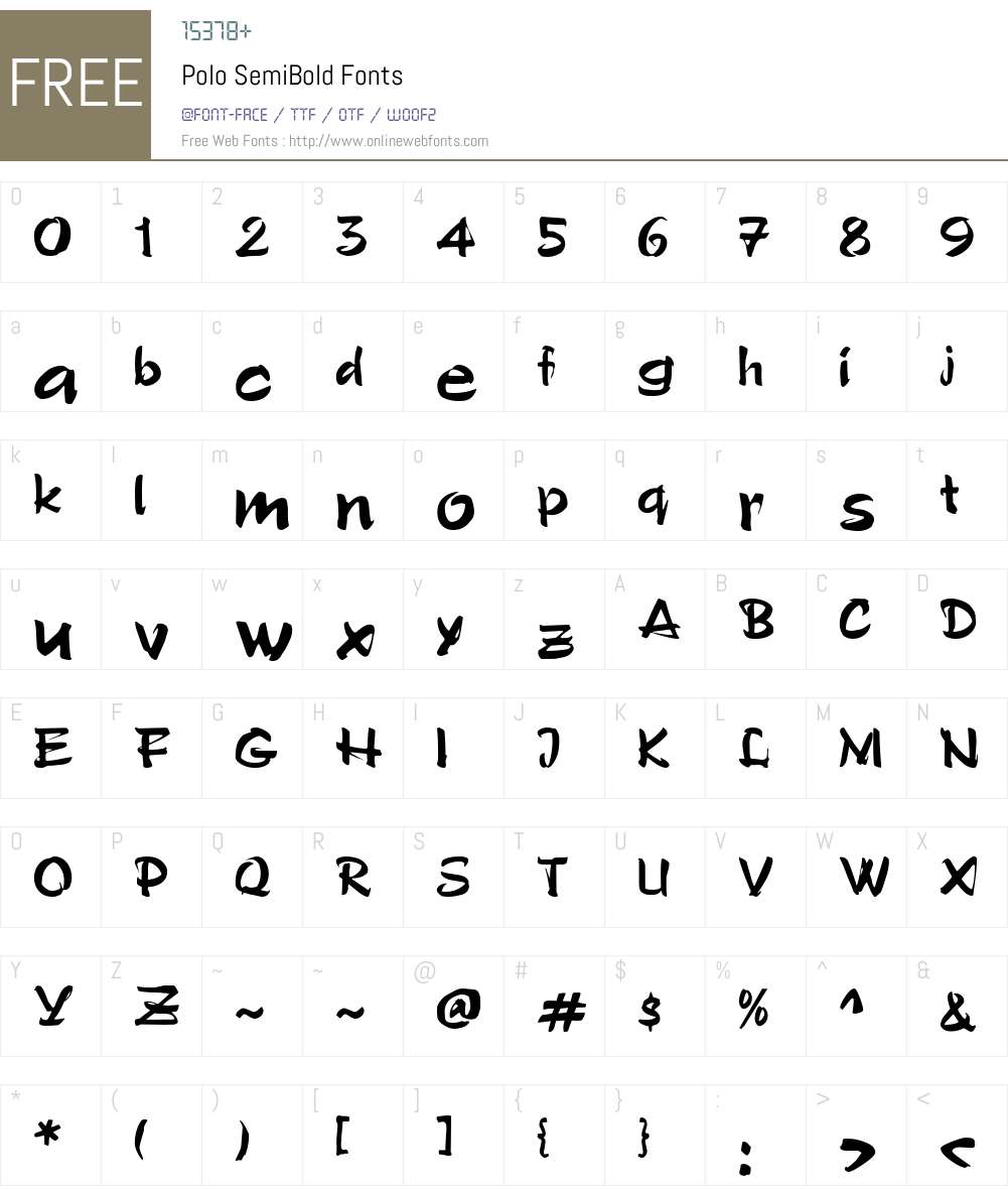 Polo Font Screenshots