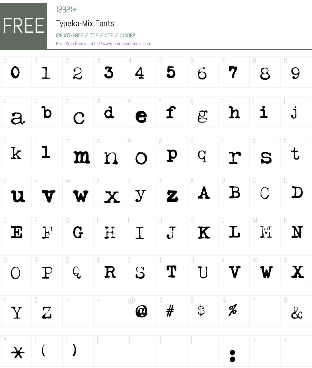 Typeka Font Screenshots