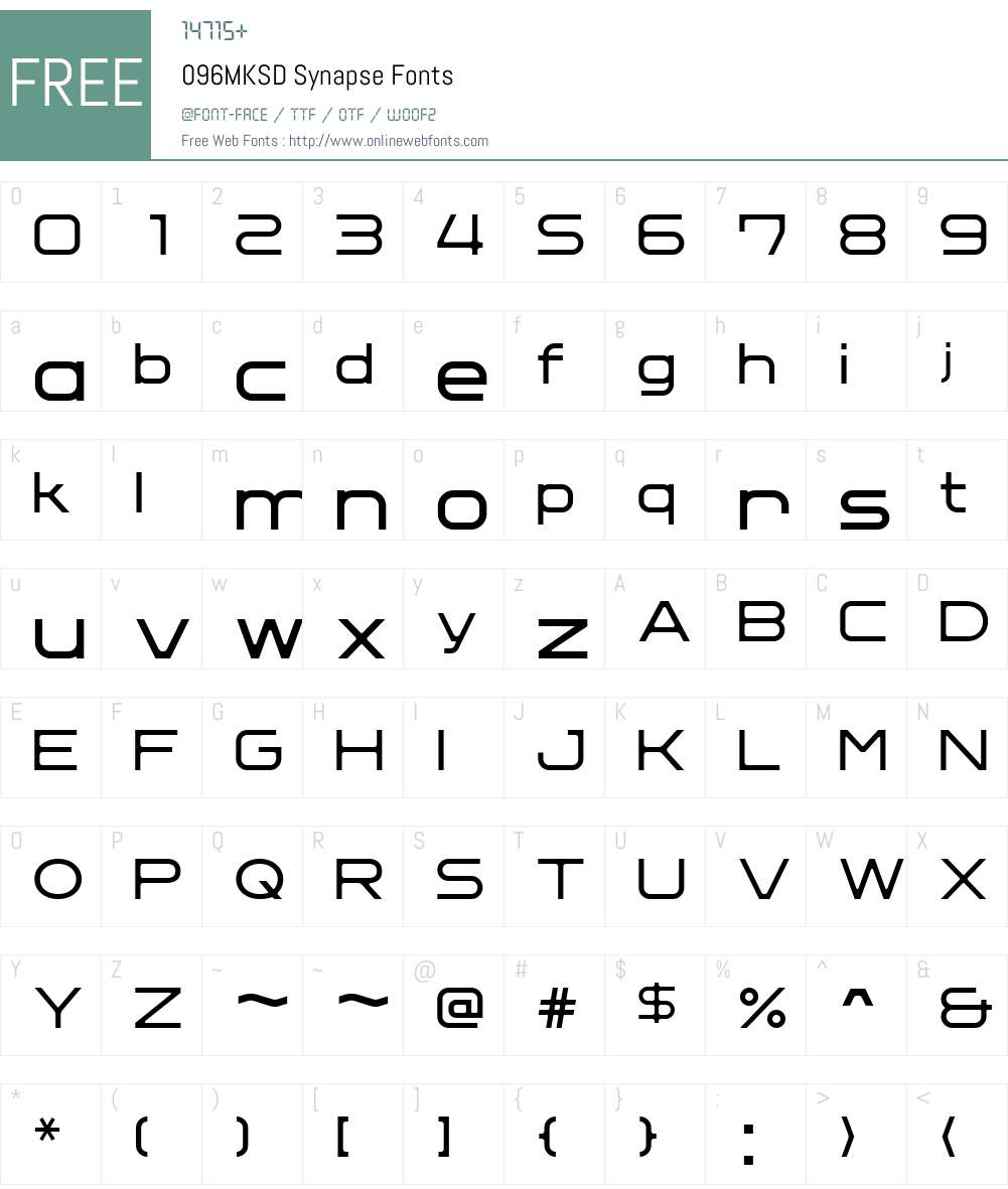 096MKSD Font Screenshots