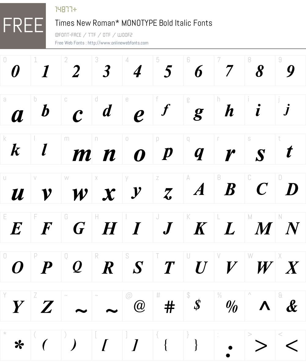 Times BQ Font Screenshots