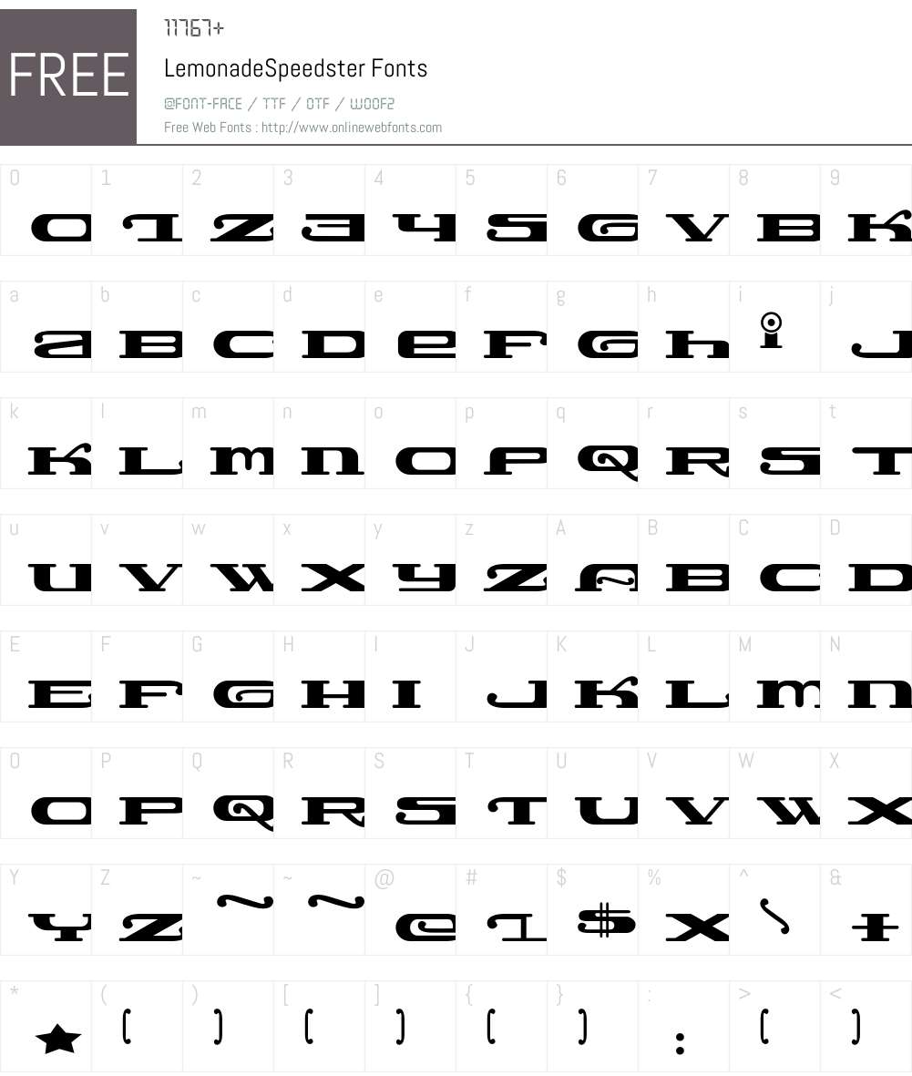 Lemonade Font Screenshots