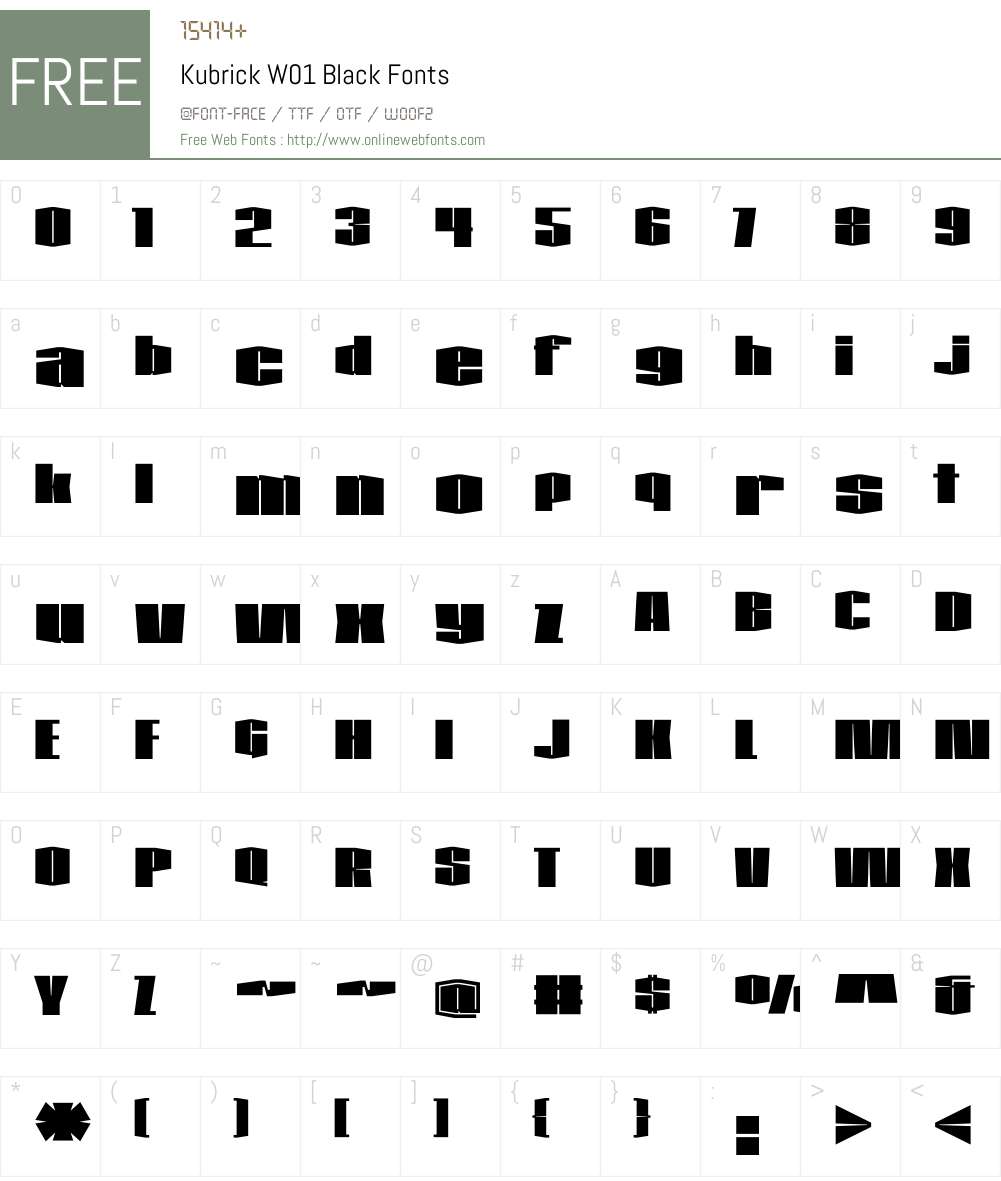 KubrickW01-Black Font Screenshots
