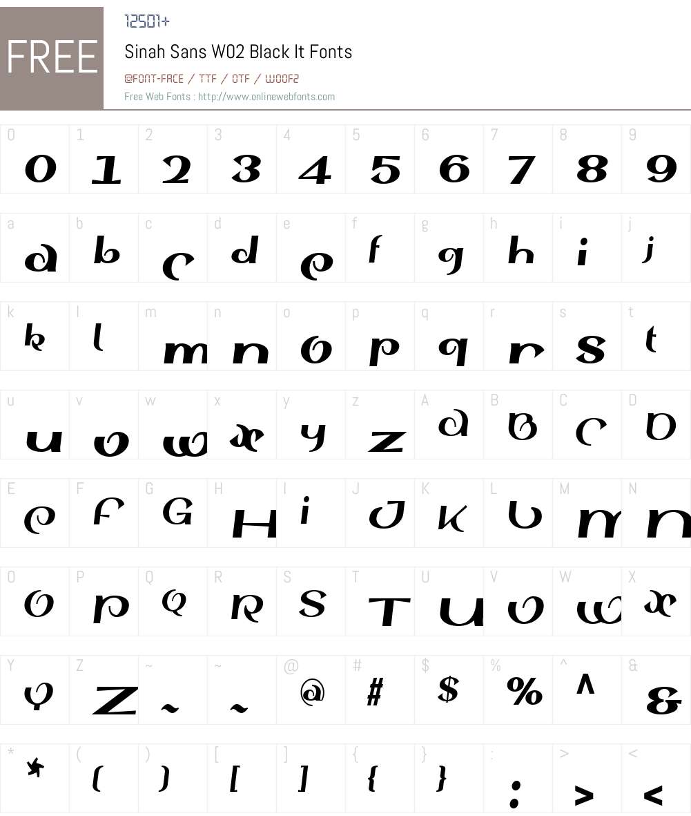 Sinah Sans Font Screenshots