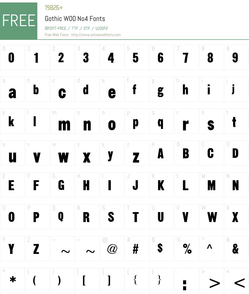 GothicW00-No4 Font Screenshots