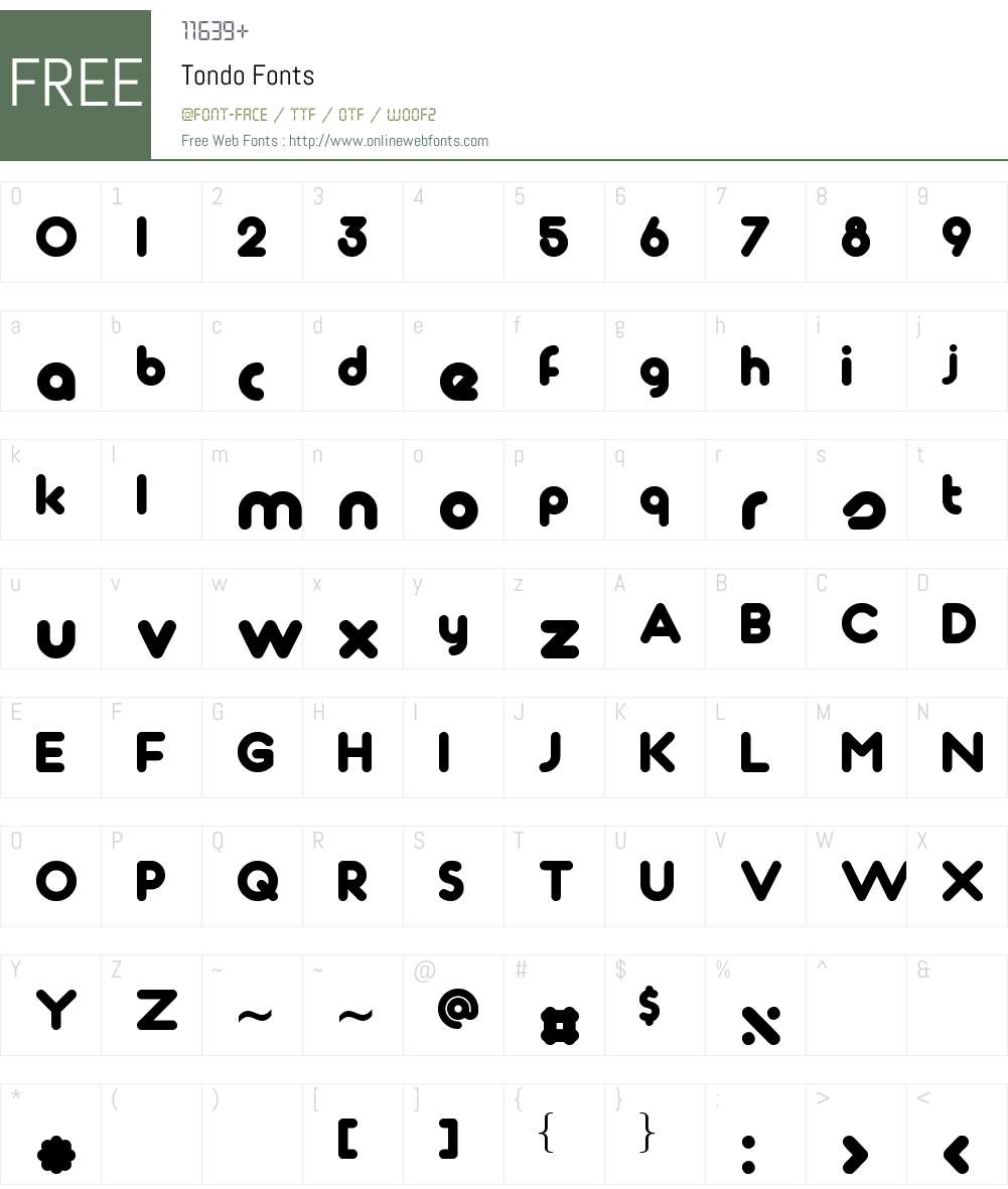 Tondo Font Screenshots