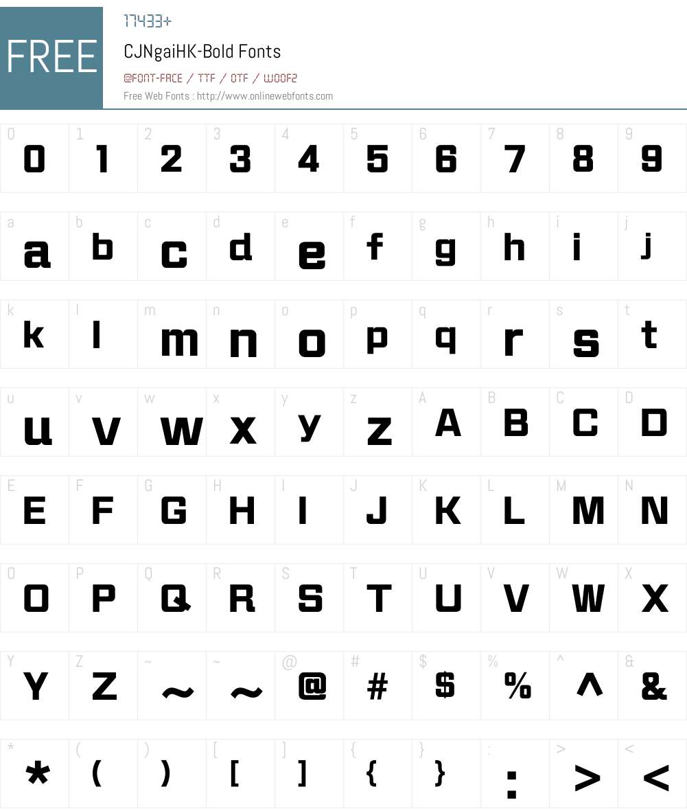 CJNgaiHK Font Screenshots