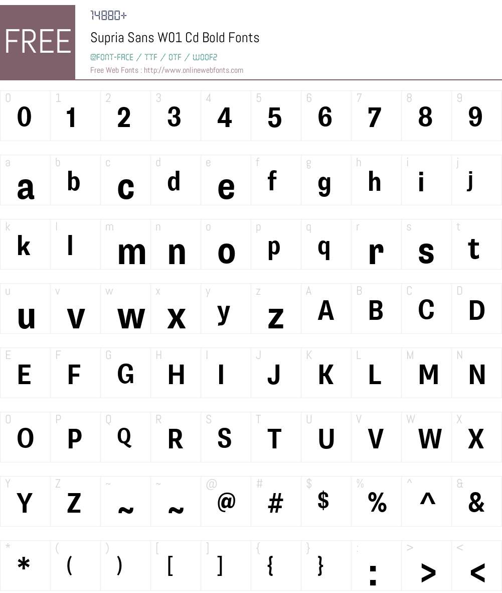 SupriaSansW01-CdBold Font Screenshots