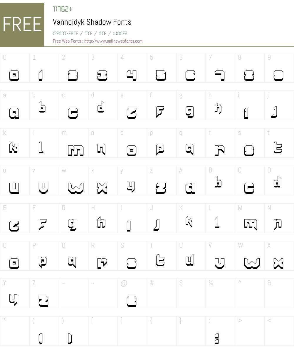 Vannoidyk Font Screenshots