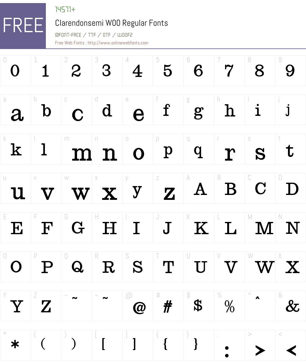 ClarendonsemiW00-Regular Font Screenshots
