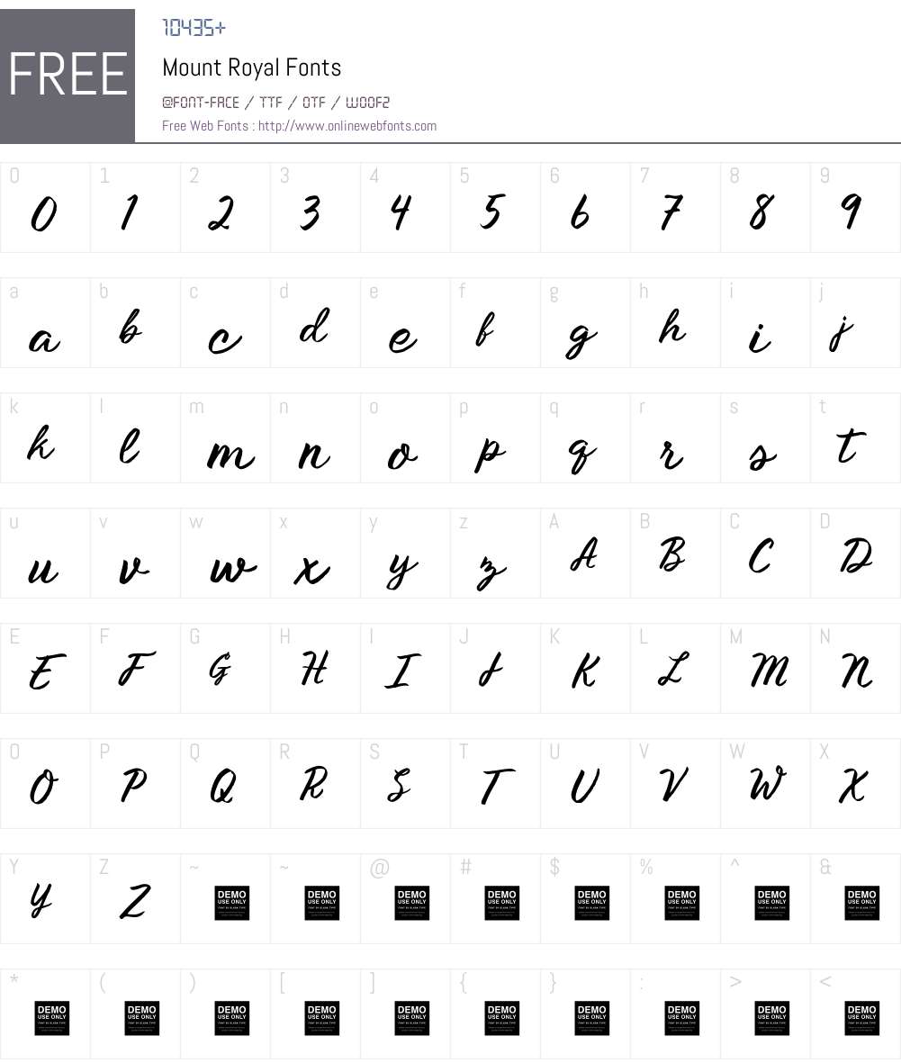 Mount Royal 1.000 Fonts Free Download