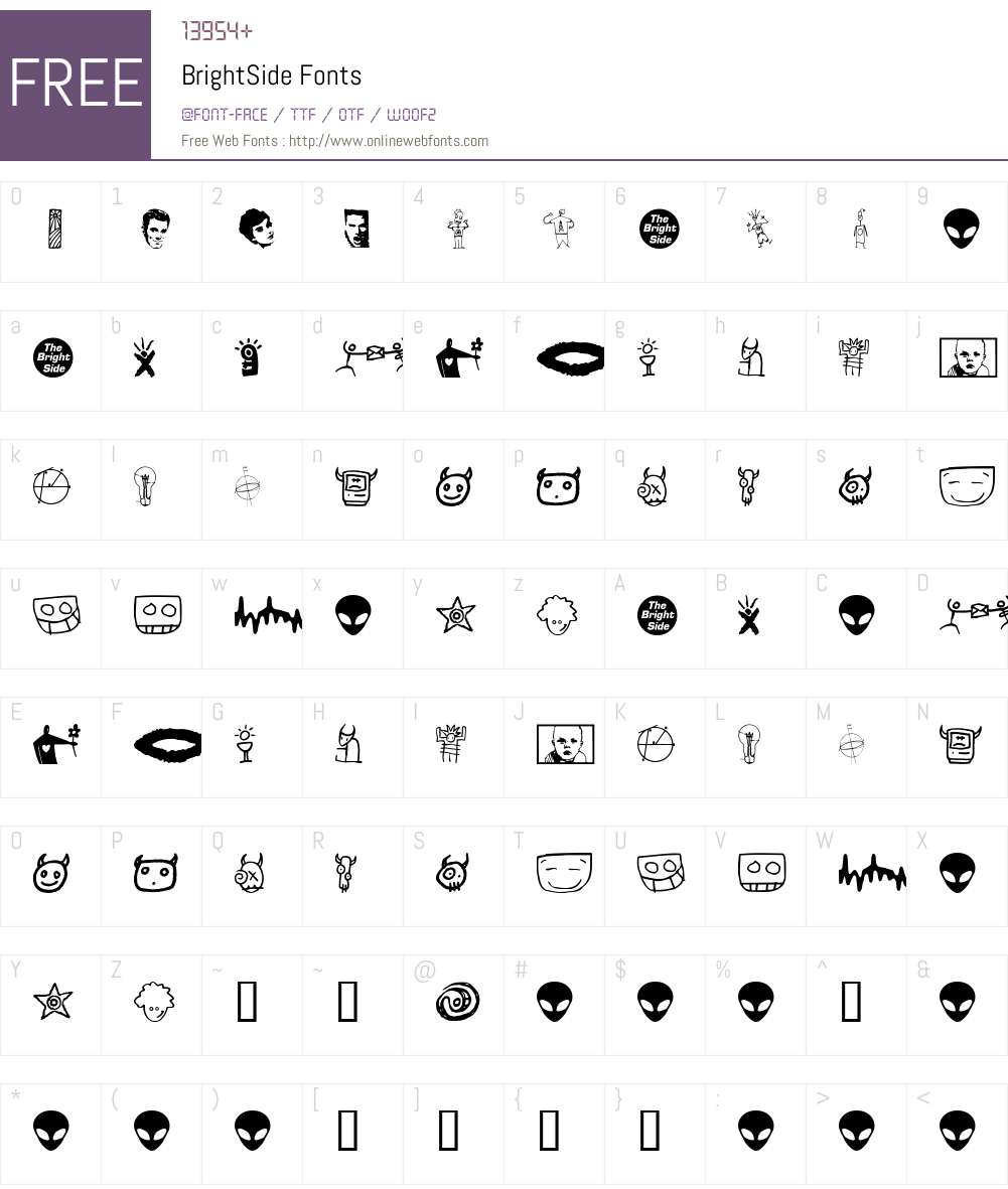 BrightSide Font Screenshots