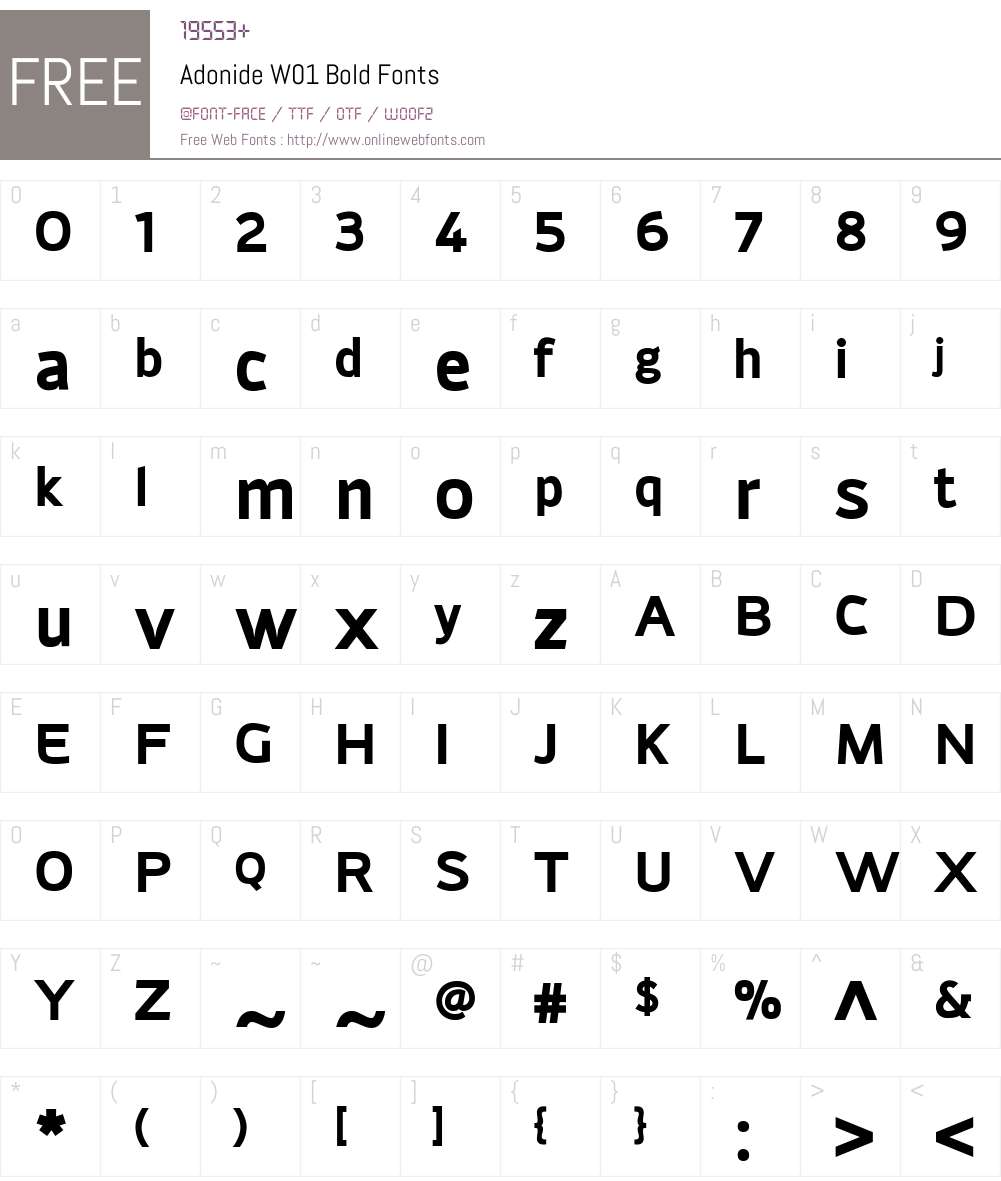 AdonideW01-Bold Font Screenshots