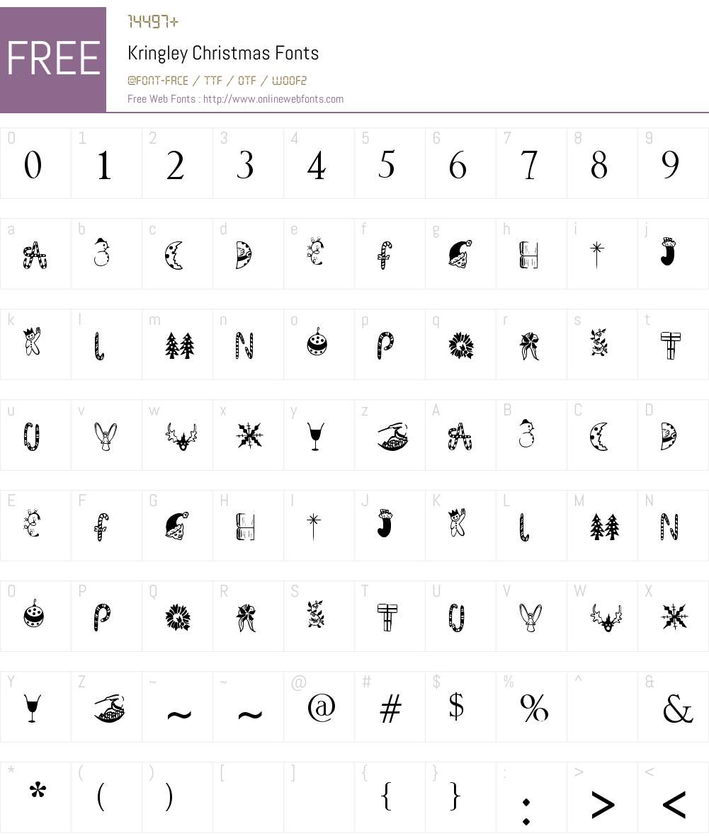 Kringley Christmas Font Screenshots