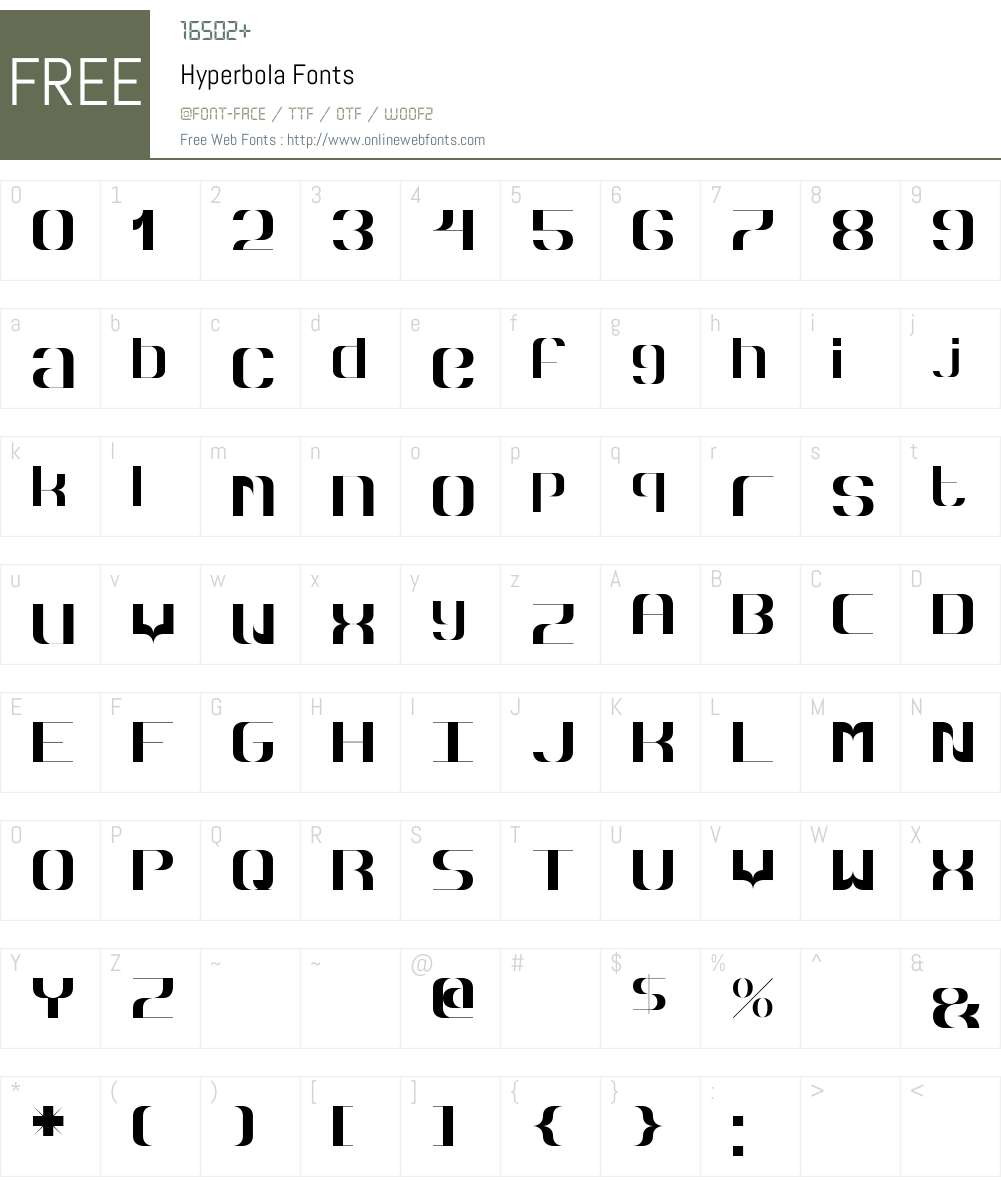 Hyperbola Font Screenshots