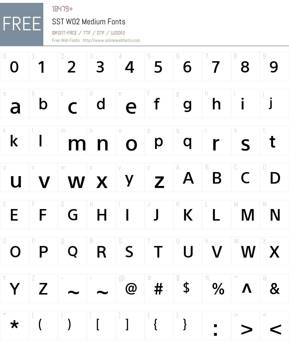 SSTW02-Medium Font Screenshots