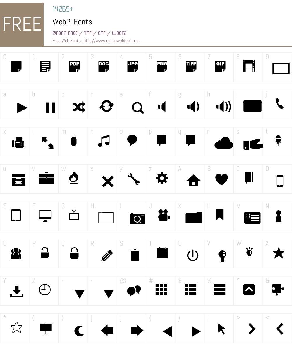 WebPI Font Screenshots