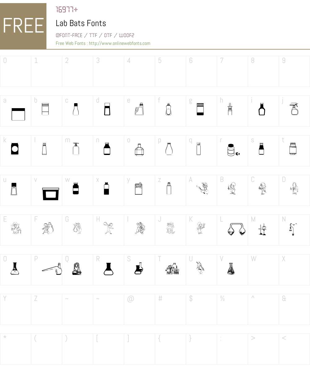 Lab Bats Font Screenshots