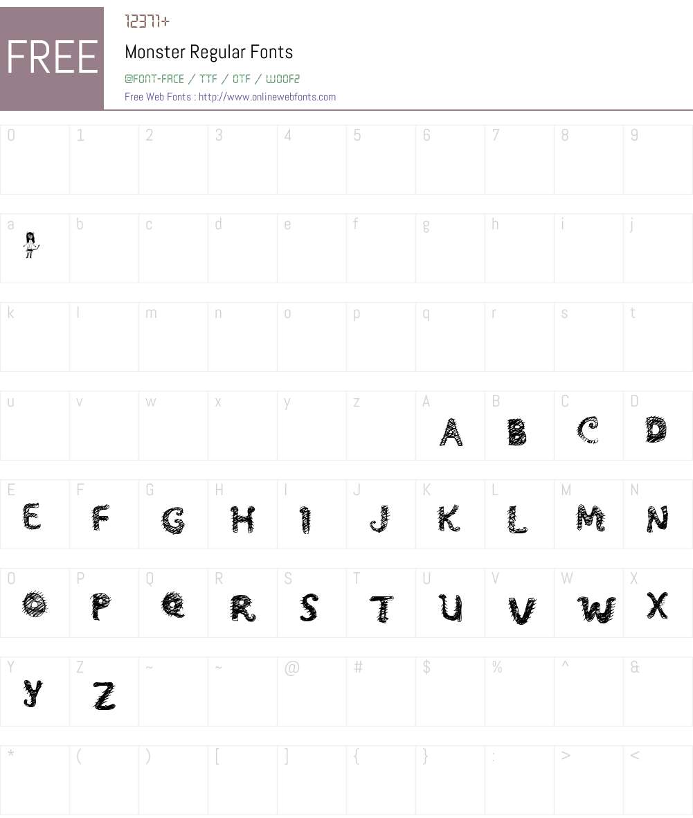 Monster Font Screenshots