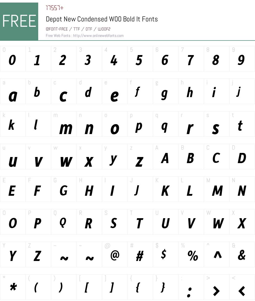 Depot New Font Screenshots