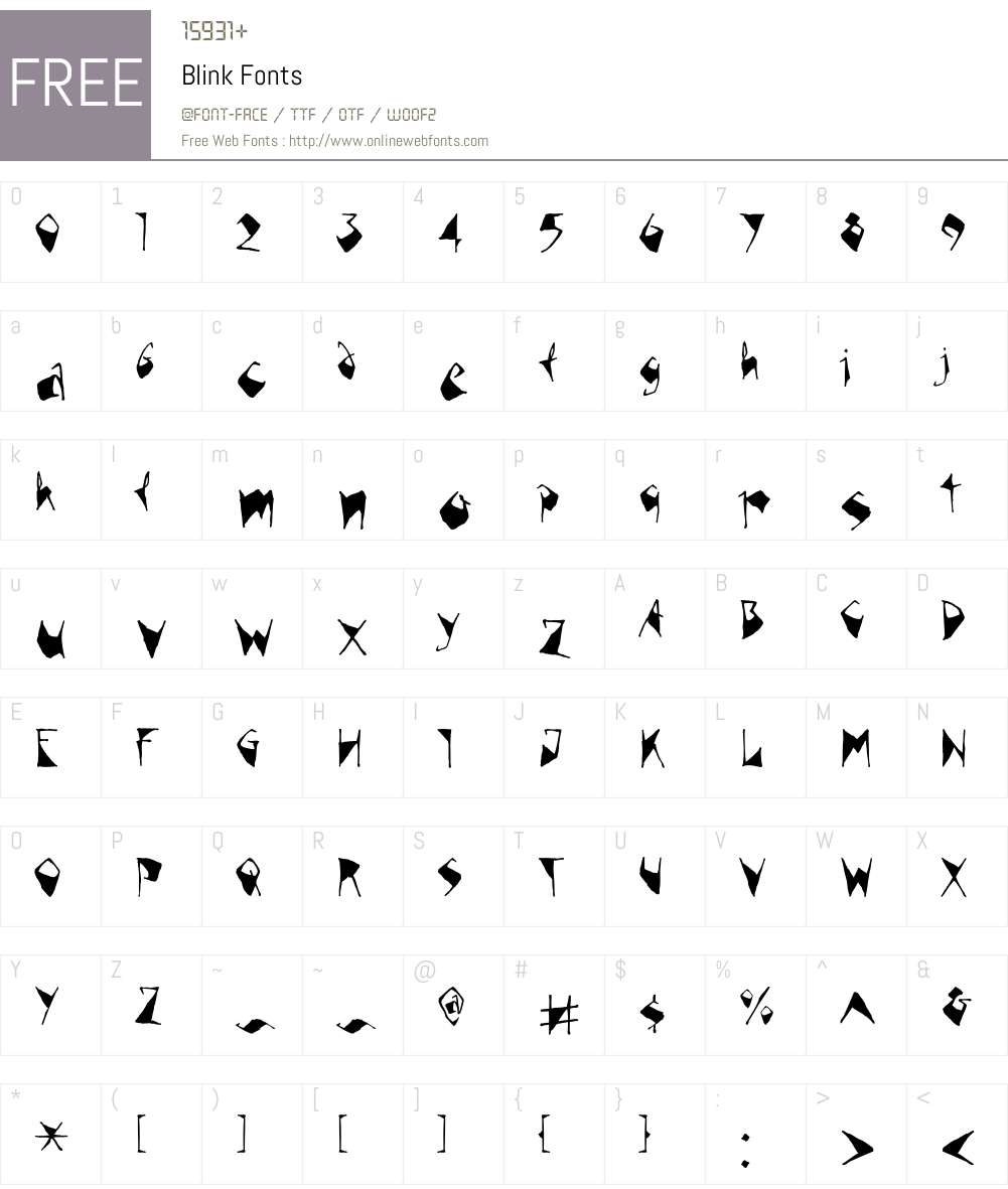 Blink Font Screenshots