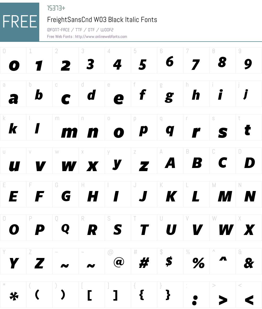 Freight Sans Condensed Font Screenshots