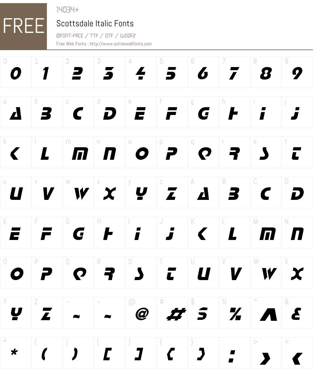 Scottsdale Font Screenshots