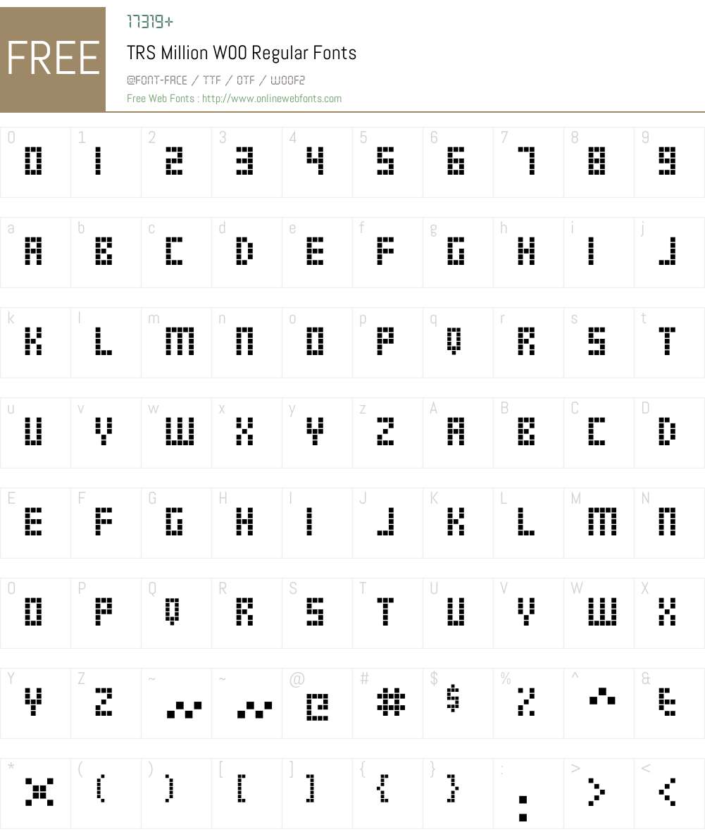 TRSMillionW00-Regular Font Screenshots