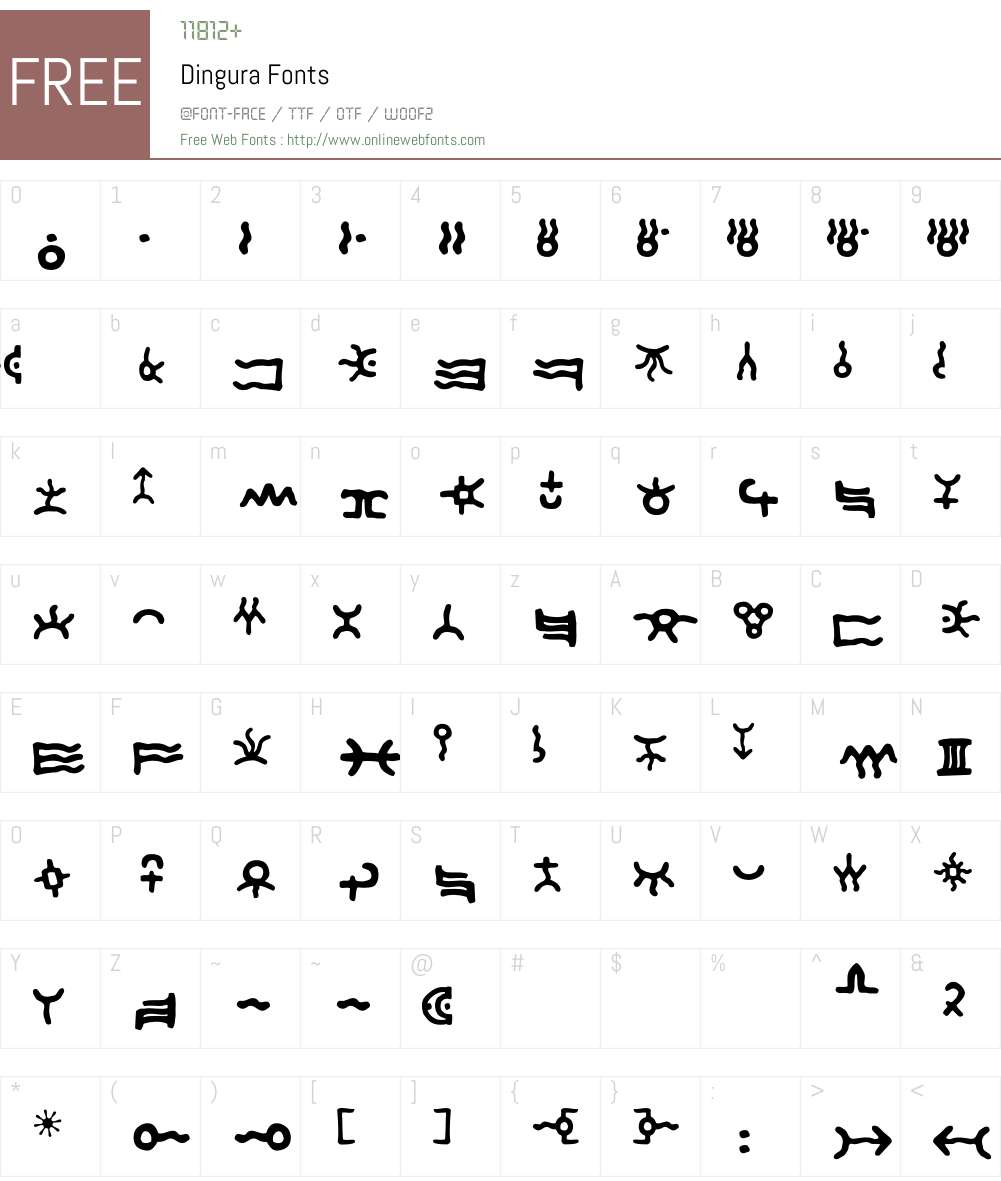 Dingura Font Screenshots