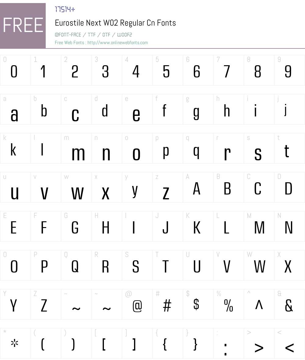 Eurostile Next Font Screenshots