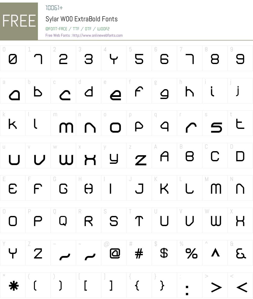 SylarW00-ExtraBold Font Screenshots