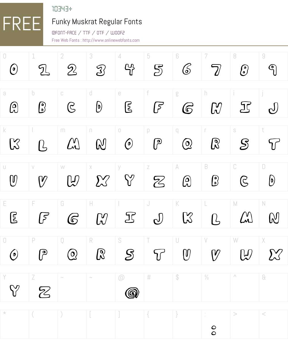 Funky Muskrat Font Screenshots