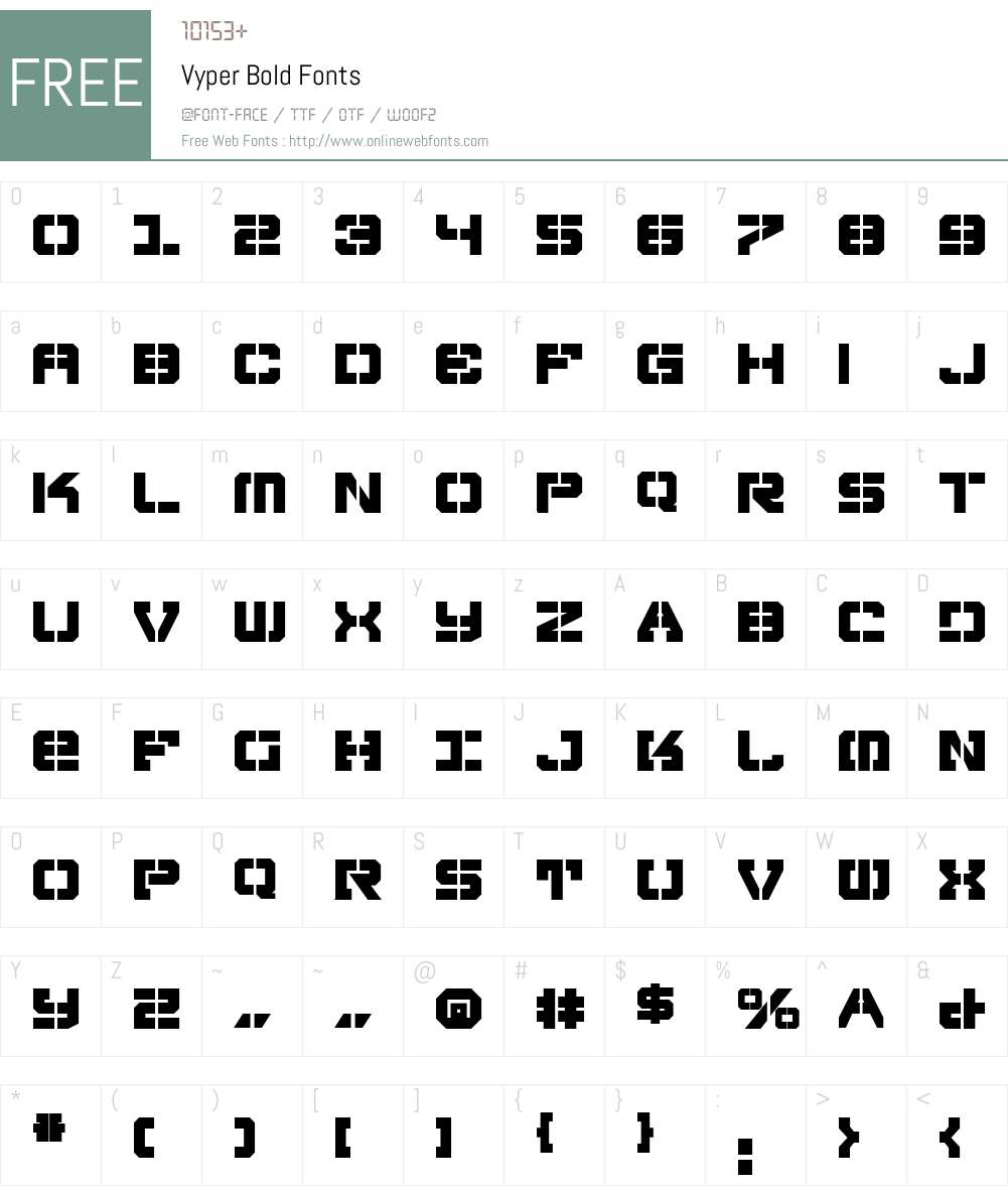 Vyper Bold Font Screenshots