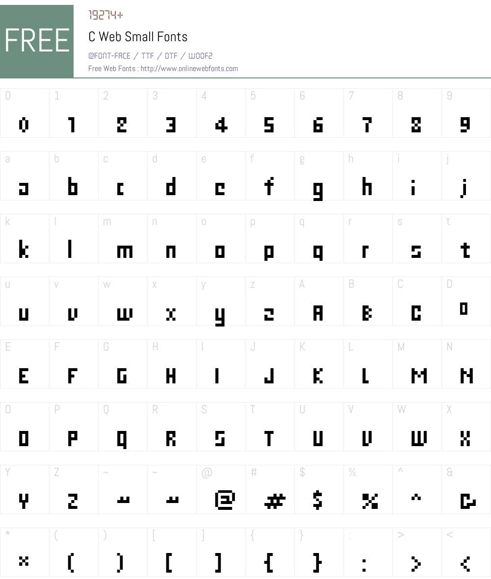 C Web Font Screenshots
