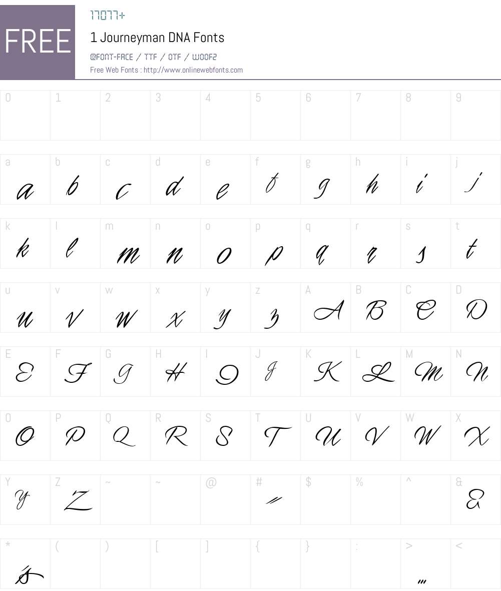 1 Journeyman DNA Font Screenshots